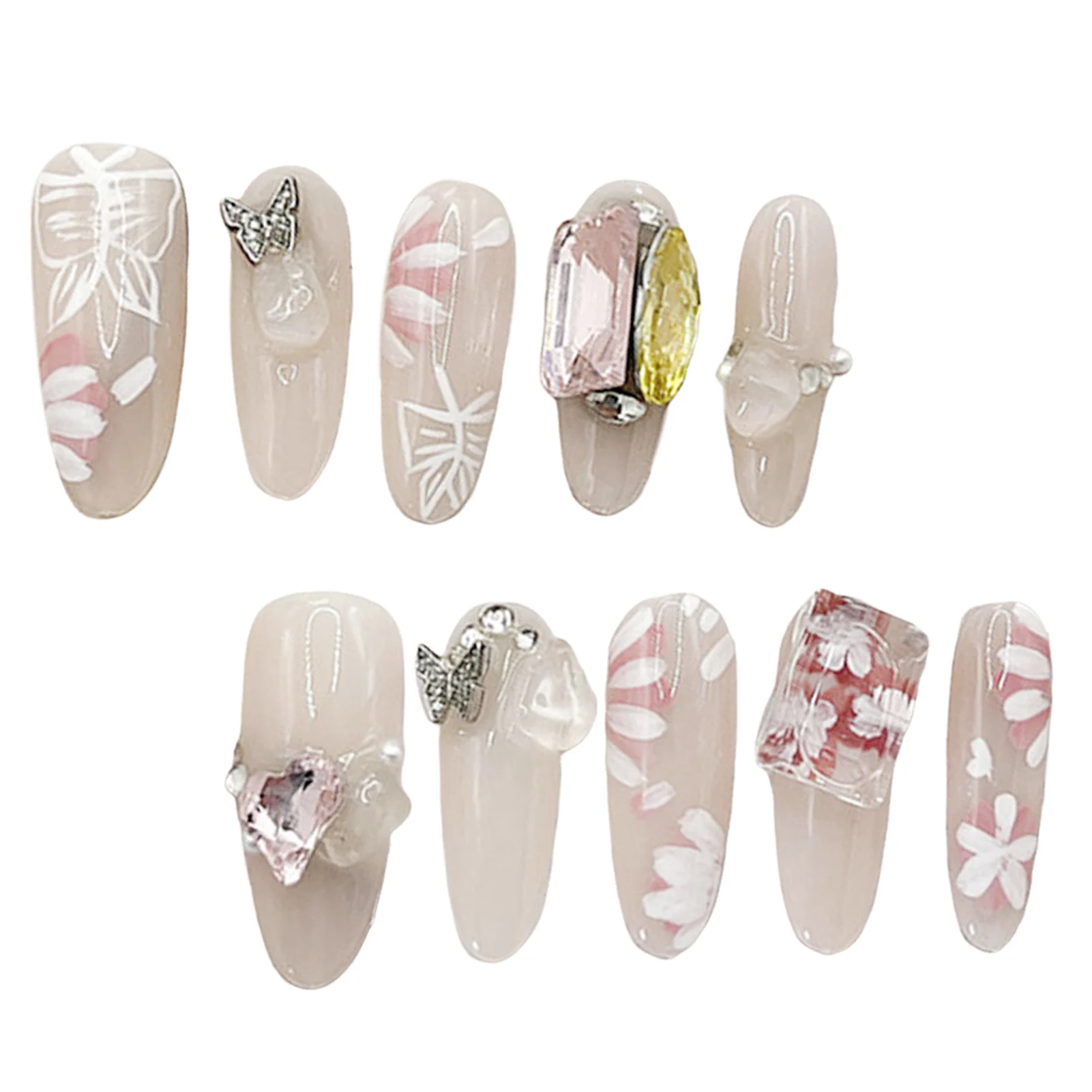 Nude Long False Nails with Rhinestone Long Lasting Safe Material Waterproof False Nails for Manicure Lovers and Beauty Bloggers
Nude Long False Nails with Rhinestone Long Lasting Safe Material Waterproof False Nails for Manicure Lovers and Beauty Bloggers