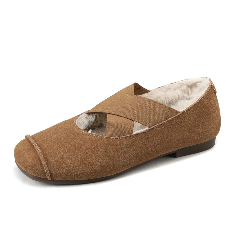 HCHAO Women's Ballet Flats Winter Shoes Cow Suede Square Retro Flats With Marry Janes Warn Linning Plus Student Casual Shoes
HCHAO Women's Ballet Flats Winter Shoes Cow Suede Square Retro Flats With Marry Janes Warn Linning Plus Student Casual Shoes