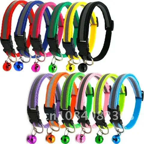 

Adjustable Safety Elastic Reflective Charm Cat Collar with Soft Velvet Material New Colors Pet Product Small Dog Collar Bell