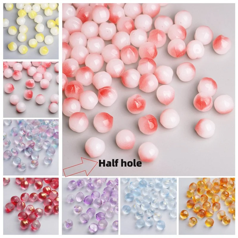 10pcs 12mm Peach Shape Half Hole Chamilia Beads for DIY Pendants necklace earring Bracelet jewelry Making Crafts Findings
10pcs 12mm Peach Shape Half Hole Chamilia Beads for DIY Pendants necklace earring Bracelet jewelry Making Crafts Findings