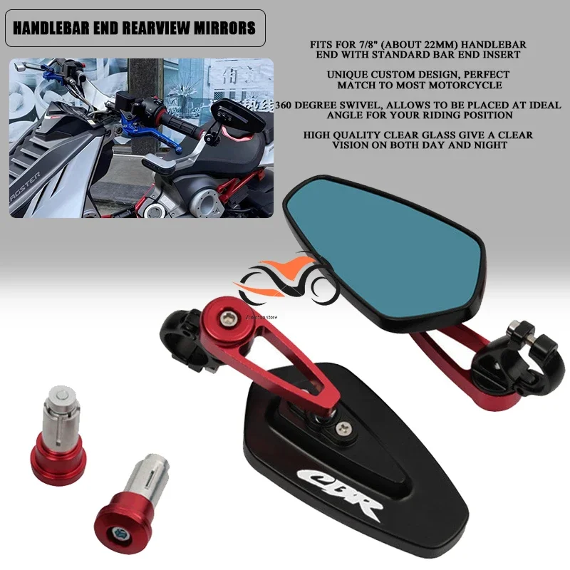 

Motorcycle Mirror Handlebar End Rearview Mirrors For Honda CBR600RR CBR1000RR CBR650R CBR500R CBR 600RR 1000RR 650R 500RR 600