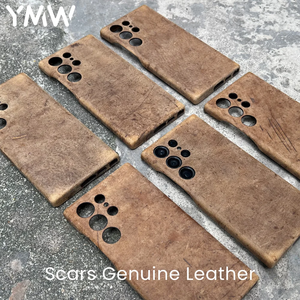YMW Scars Crazy Horse Genuine Leather Case For Samsung Galaxy S23 Ultra PULL-UP Frosty Cowhide Phone Cover
YMW Scars Crazy Horse Genuine Leather Case For Samsung Galaxy S23 Ultra PULL-UP Frosty Cowhide Phone Cover