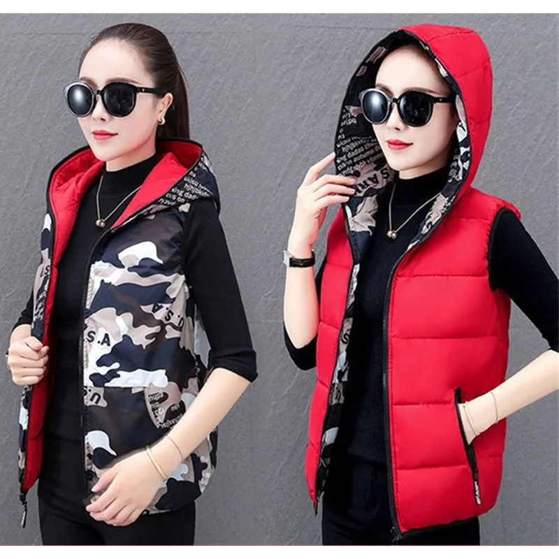 Vest Coat Women New 2023 Autumn Winter Double-Sided Hooded Large Size Padded Sleeveless Jacket Thicken Female Waistcoat Tide Top
Vest Coat Women New 2023 Autumn Winter Double-Sided Hooded Large Size Padded Sleeveless Jacket Thicken Female Waistcoat Tide Top