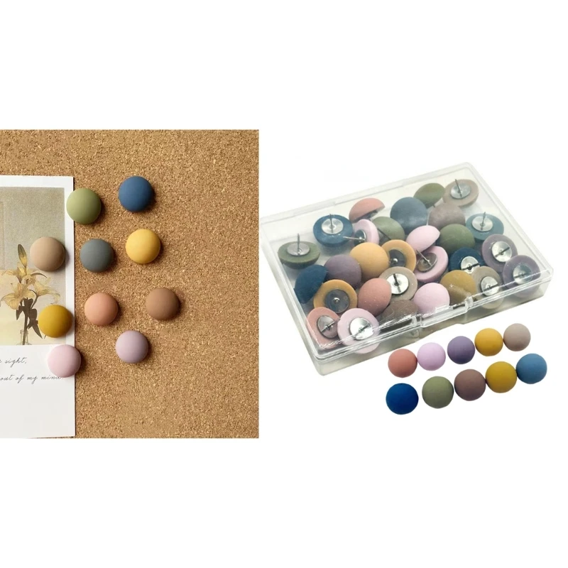 30Pieces Round-head Push Pins Thumb Tacks Map Pins Colorful Pushpins for Cork Board, Small Sewing Pins for Fabric Sewing
30Pieces Round-head Push Pins Thumb Tacks Map Pins Colorful Pushpins for Cork Board, Small Sewing Pins for Fabric Sewing