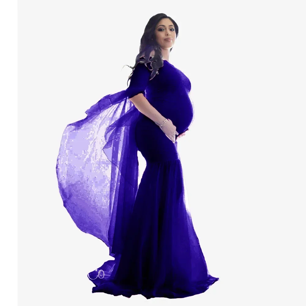 

Lace Fishtail Maternity Photography Props Pregnancy Dresses Photography Maternity Dresses For Photo Shoot Pregnant Women Clothes