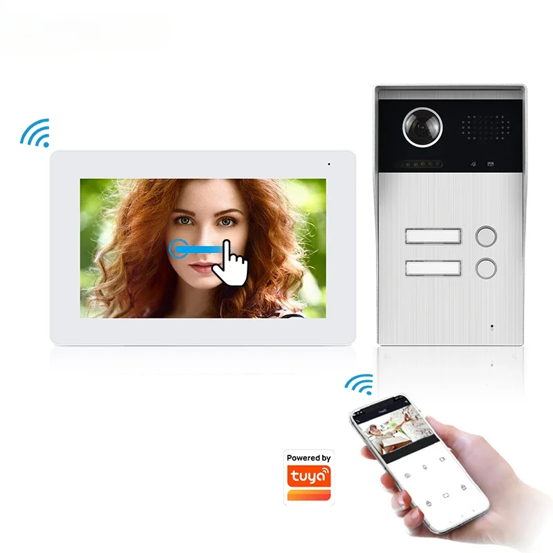

New Villa use video audio doorbell bell with color camera entry gate intercom front phone systems kit