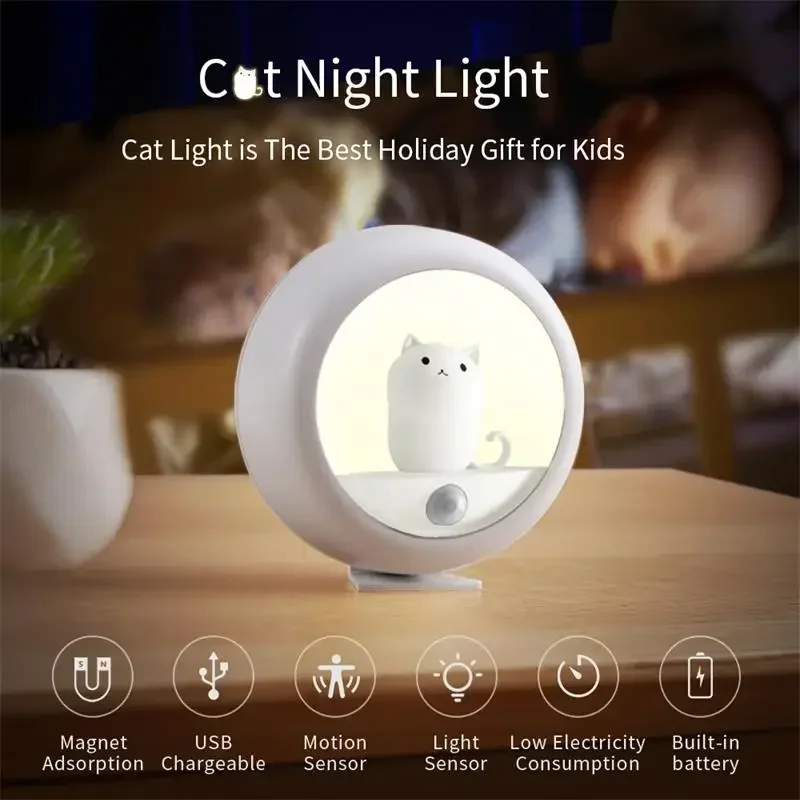 Cute For Home Bedroom Kid Cute Cat Baby Nightlight USB Cartoon Cat Led Lamp Christmas Gift Children's Inductive Night Light
Cute For Home Bedroom Kid Cute Cat Baby Nightlight USB Cartoon Cat Led Lamp Christmas Gift Children's Inductive Night Light
