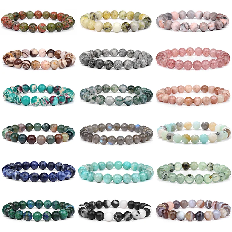 Natural Stone Beads Bracelet Amethysts Quartz Amazonite Agates Elastic Bracelets for Women Men Reiki Yoga Handmade Jewelry Gifts
Natural Stone Beads Bracelet Amethysts Quartz Amazonite Agates Elastic Bracelets for Women Men Reiki Yoga Handmade Jewelry Gifts