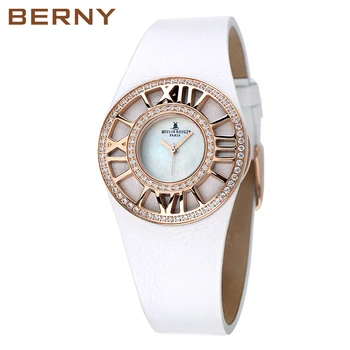 Carteira de Couro Legítimo Unissex com Proteção RFID e Zíper 7 Watch for Woman Ladies Luxury Casual Wristwatch Japan Quartz Stainless Steel Case Genuine Leather Strap Waterproof Relojes Mujer