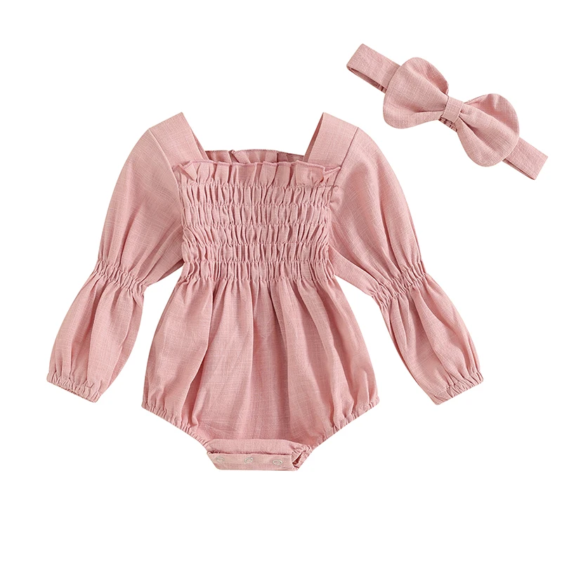 Infant Baby Girl Romper Baby Sweatshirt Romper Pleated Festival Clothes Fall Winter Outfits with Headband
Infant Baby Girl Romper Baby Sweatshirt Romper Pleated Festival Clothes Fall Winter Outfits with Headband
