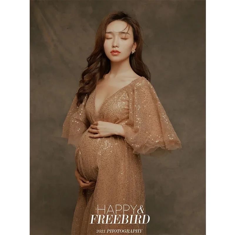 

Блестящее Тюлевое платье для беременных платье для выпускного вечера платья для фотосъемки реквизит для фотосъемки