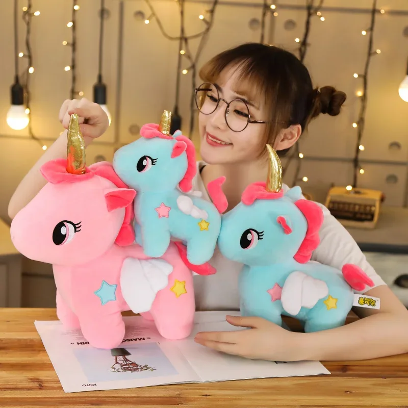 

10/20cm Cute Soft Unicorn Plush Toy Kids Appease Sleeping Pillow Doll Animal Stuffed Plush Toy Birthday Gifts for Girls Children