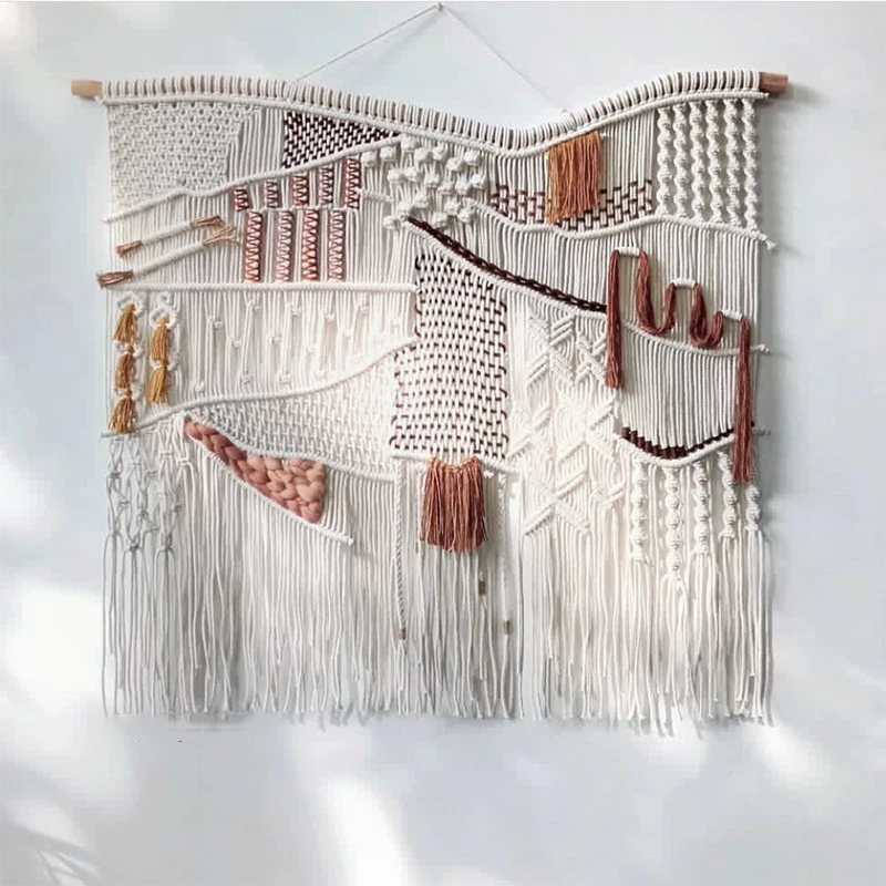 2024 Boho Cotton Macrame - Colorful Tassel Wall Hanging 1 Sca7cc944733b41aea09ca5bc0e2073e4p