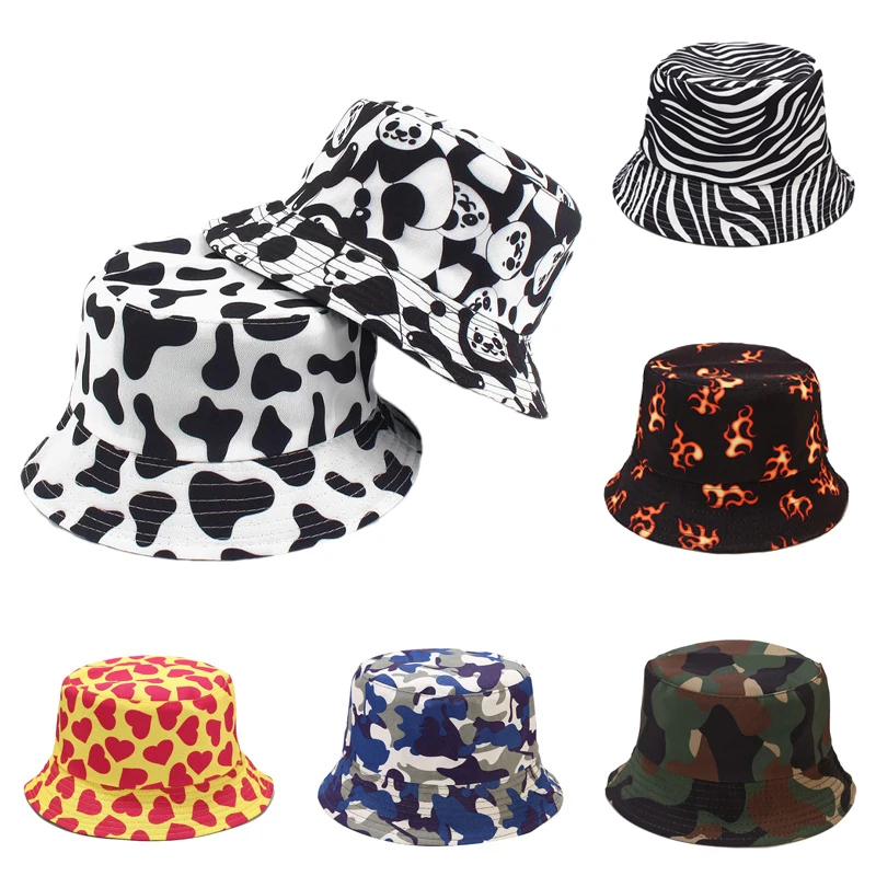 Reversible Printed Fisherman Hat For Men Milk Cow Pattern Women Bucket Hat Outdoor Cartoon Sun Hats Street Hip Hop Visor Caps
Reversible Printed Fisherman Hat For Men Milk Cow Pattern Women Bucket Hat Outdoor Cartoon Sun Hats Street Hip Hop Visor Caps