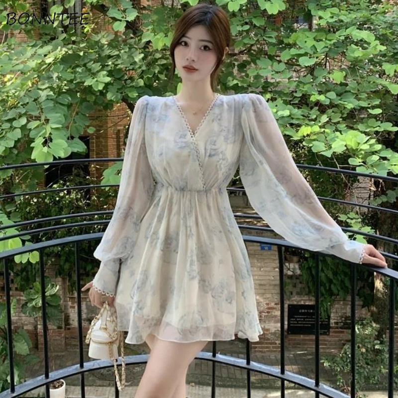 Mini Dresses Women Floral Temper High Waist Fairycore All-match Tender Trendy V-neck Streetwear Girlish Aesthetic Vestidos Mujer
Mini Dresses Women Floral Temper High Waist Fairycore All-match Tender Trendy V-neck Streetwear Girlish Aesthetic Vestidos Mujer