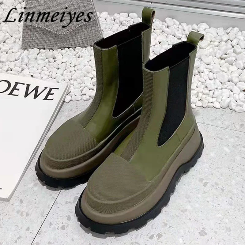 Autumn Winter Chelsea Boots Women Elastic Band Round Toe Thick Sole Ankles Boots Female Casual Platform Flat Boots Women
Autumn Winter Chelsea Boots Women Elastic Band Round Toe Thick Sole Ankles Boots Female Casual Platform Flat Boots Women