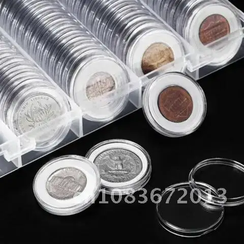 100PCS/lot 25mm Transparent Coin Holder Capsules Box Storage Round Display Case Accessories
100PCS/lot 25mm Transparent Coin Holder Capsules Box Storage Round Display Case Accessories