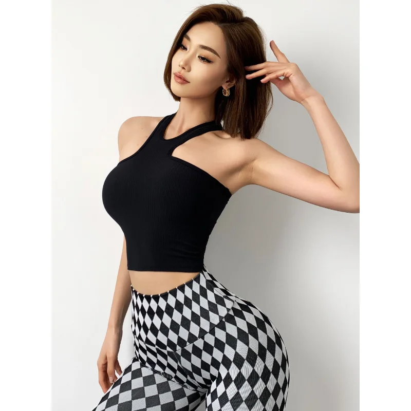 Gymdolphins Female Short Halterneck Tight Fitting Tank Summer New Solid Color Yoga Tops For Women Simple Sports Bra 2023 New
Gymdolphins Female Short Halterneck Tight Fitting Tank Summer New Solid Color Yoga Tops For Women Simple Sports Bra 2023 New