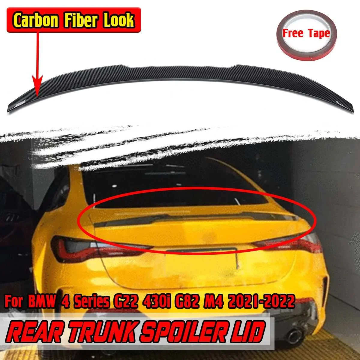 Высококачественный спойлер для багажника BMW 4 серии G22 430i G82 M4 Style 2021-2022 комплект губ для заднего крыла
Высококачественный спойлер для багажника BMW 4 серии G22 430i G82 M4 Style 2021-2022 комплект губ для заднего крыла