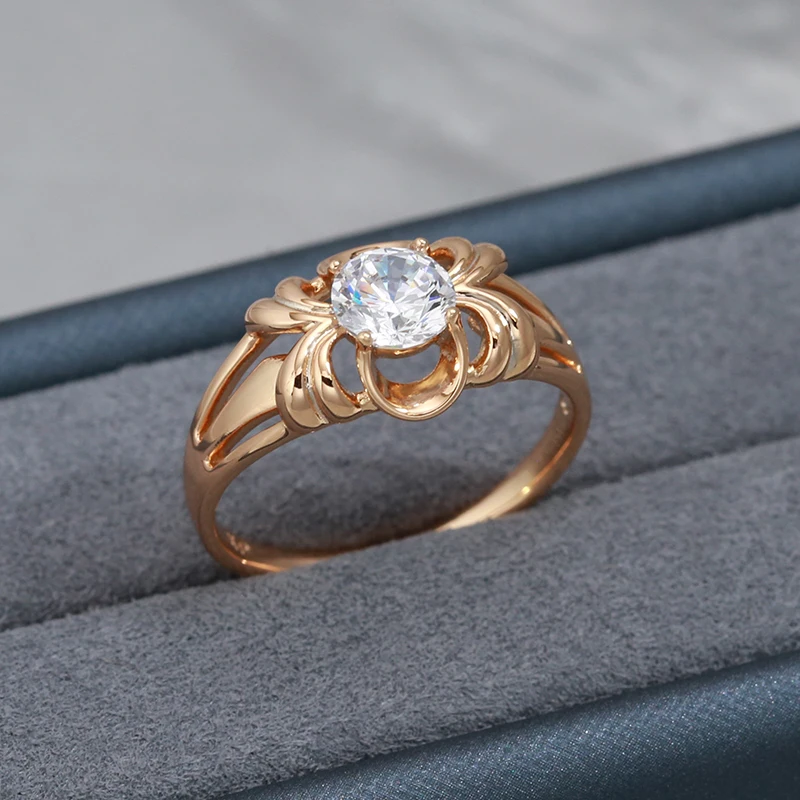 

Роскошное женское кольцо Gulkina 2022, кольцо из розового золота 585 пробы с натуральным Цирконом и бриллиантами, повседневное изысканное женское Ювелирное Украшение