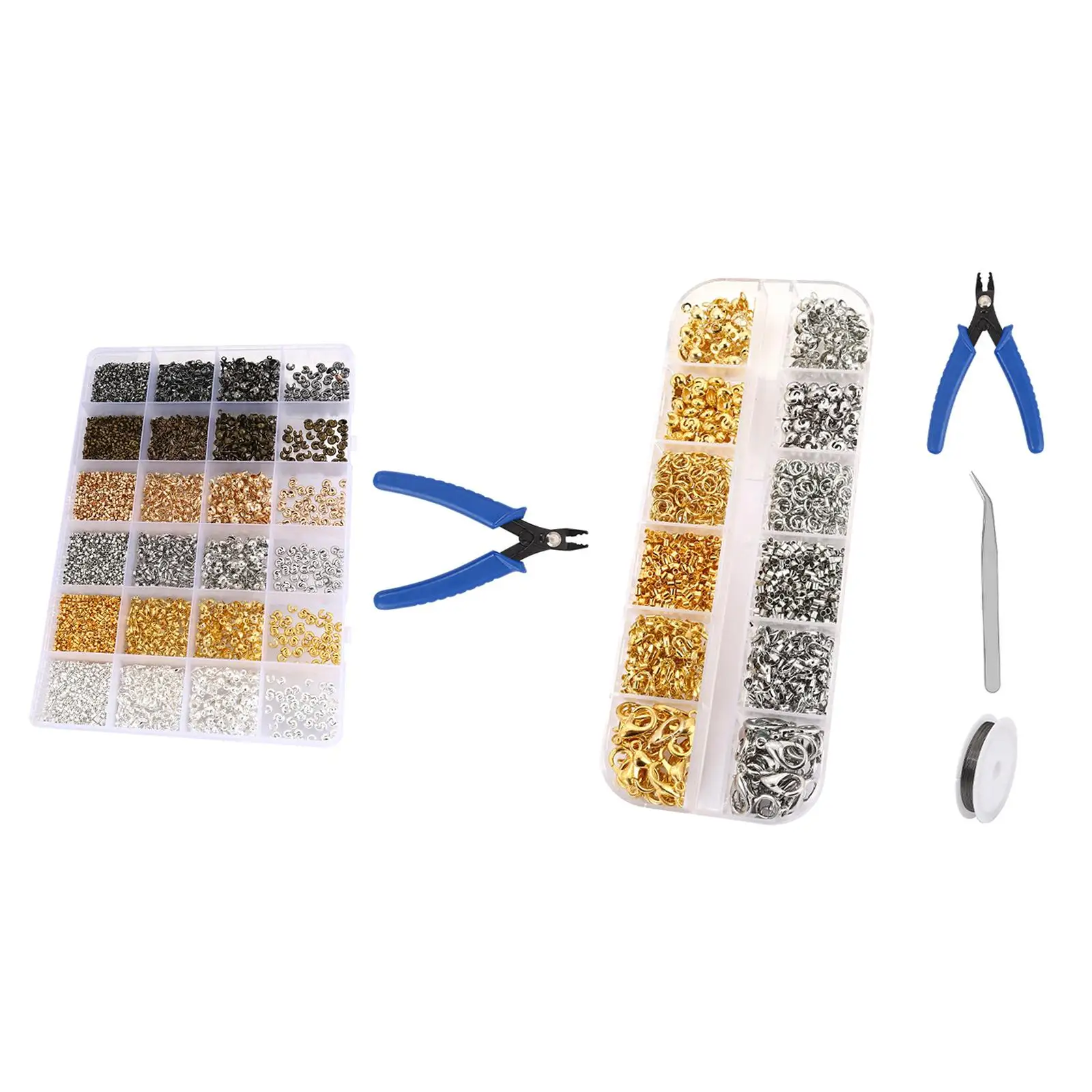 Crimp Beads Kit for Jewelry Making with Storage Box Jewelry Making Tools Bead Crimping Pliers for Earrings Bracelets Anklets
Crimp Beads Kit for Jewelry Making with Storage Box Jewelry Making Tools Bead Crimping Pliers for Earrings Bracelets Anklets