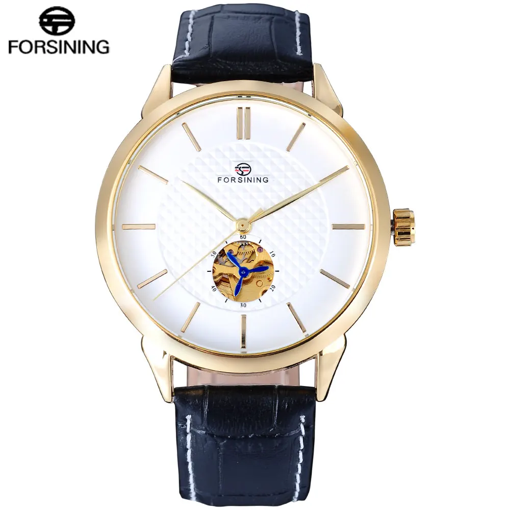

Fashion Forsining Top Brand Men Watches Luxury Classic Leather Band Automatic Self-wind Shock Resistant Watch Relogio Masculino