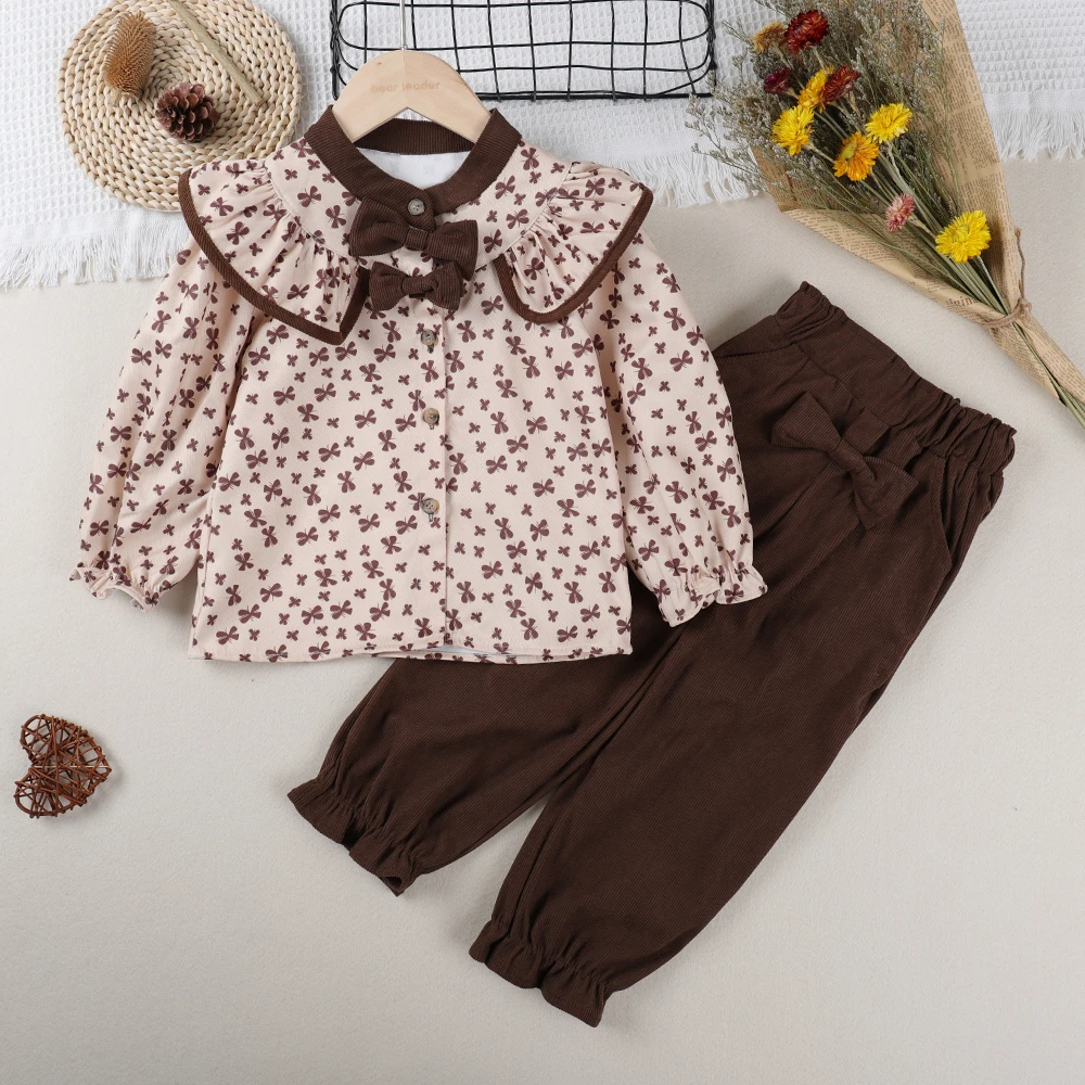 Melario Baby Kids Clothing Sets Girls Suits Bow Floral Shirt + Pants Suit 2pcs Toddle Spring Autumn Children Costumes 2-7 Years
Melario Baby Kids Clothing Sets Girls Suits Bow Floral Shirt + Pants Suit 2pcs Toddle Spring Autumn Children Costumes 2-7 Years