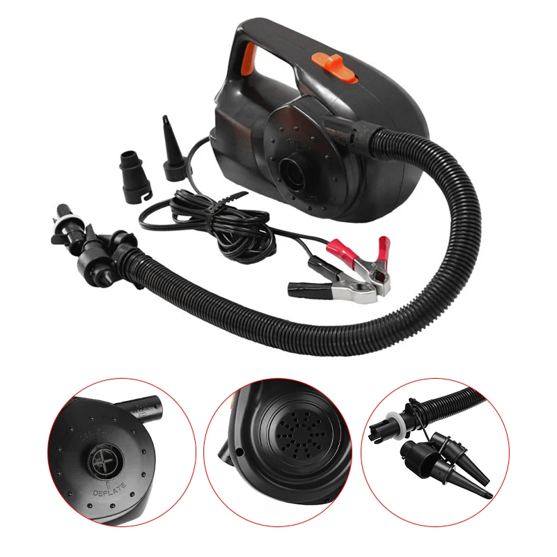 12V 100W Car Rechargable Pump Electric Inflatable Air Pump For Kayak Boat Swimming Pool Air Cushions Ball Auto Portable Blower
12V 100W Car Rechargable Pump Electric Inflatable Air Pump For Kayak Boat Swimming Pool Air Cushions Ball Auto Portable Blower