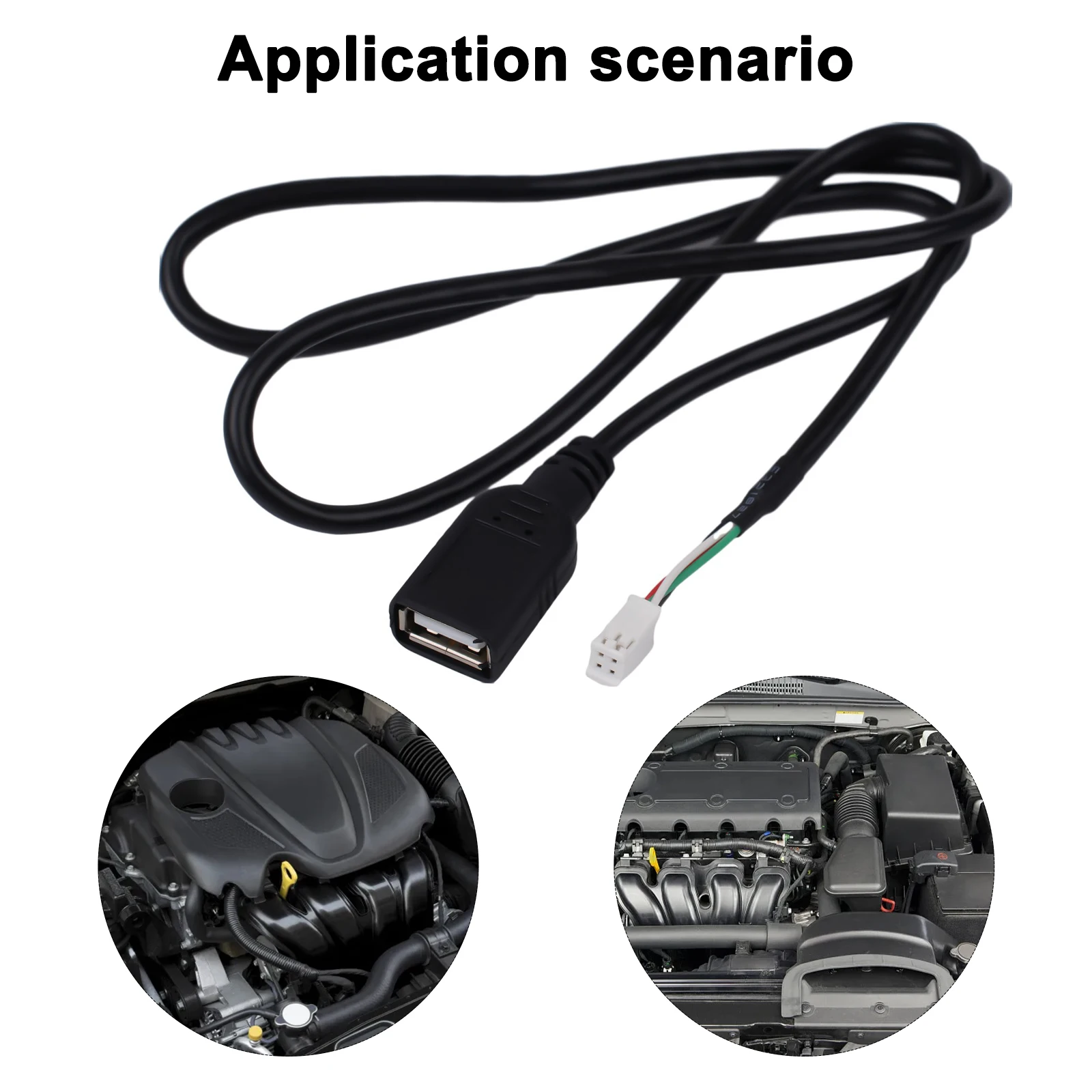 

1 шт. Автомобильный USB-Кабель-адаптер 4Pin для автомобильного радио, стерео 75 см USB-кабель, USB-адаптер, удлинитель, адаптер, универсальная установка