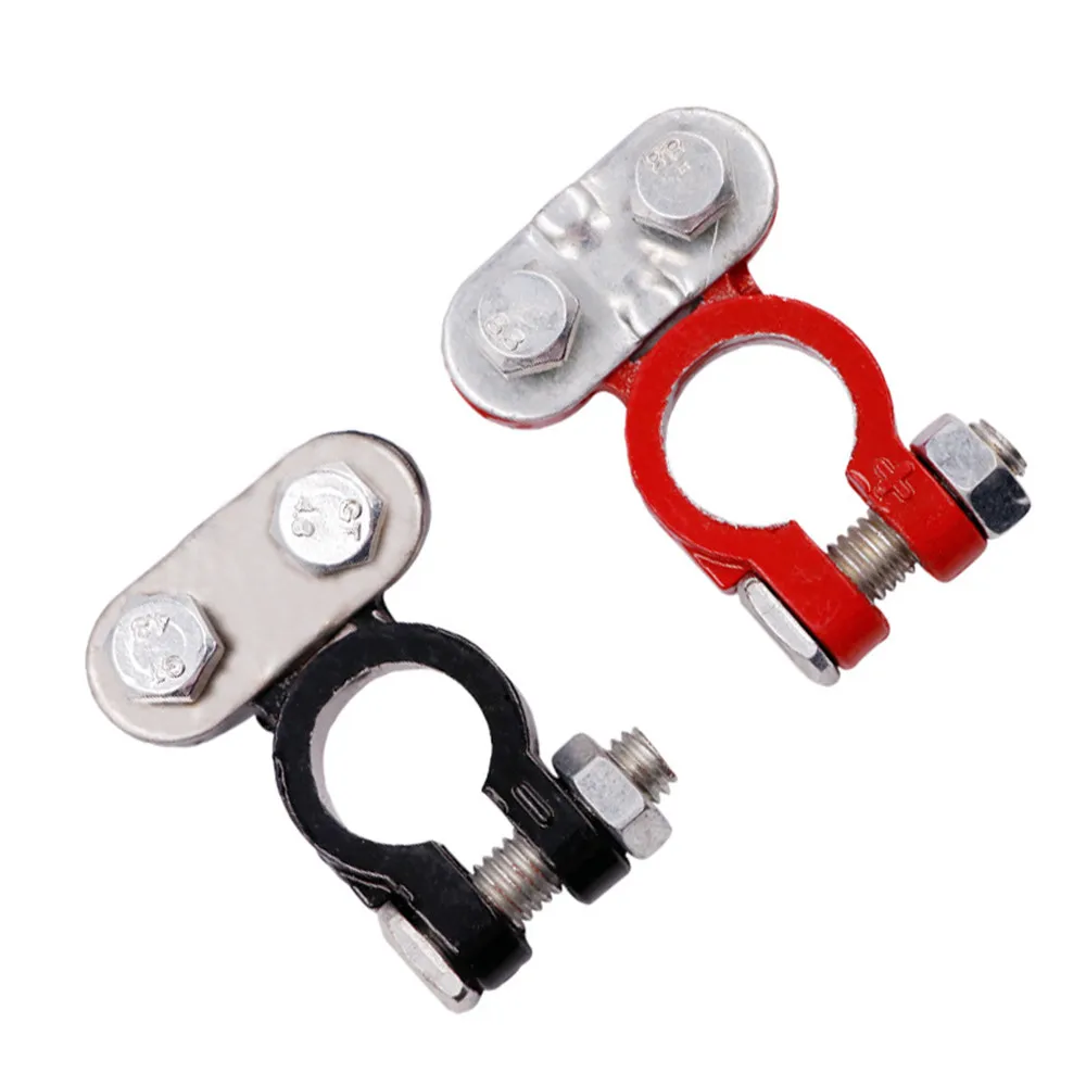 

Automotive Car Boat Truck Battery Terminal Clamp Pile Alloy Head Connector Clip Aluminum-magnesium Terminal Battery 2PCS