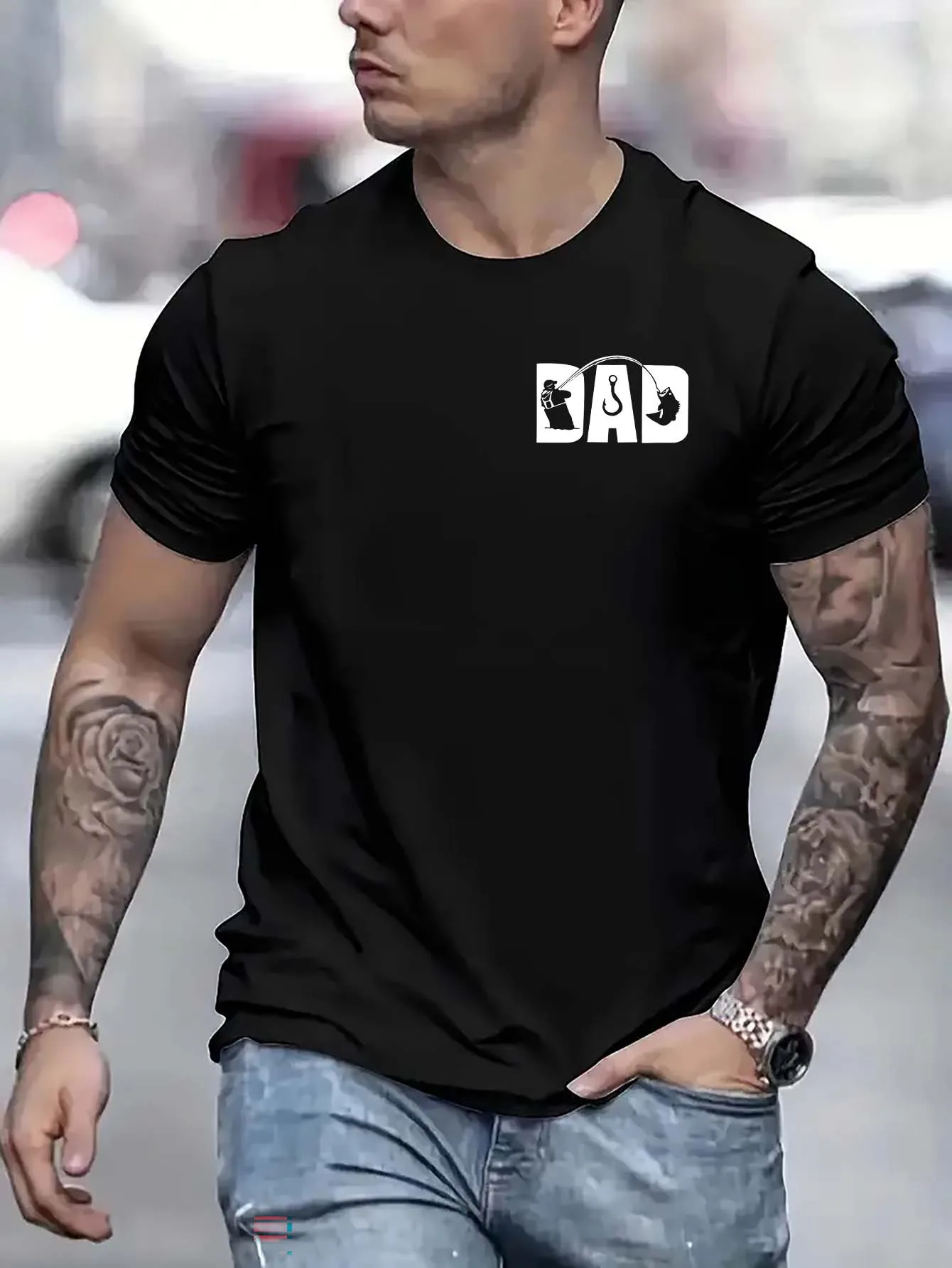 "DAD Fishing" stylish and comfortable men's t-shirts - perfect for summer casual wear, workouts and vacations!
"DAD Fishing" stylish and comfortable men's t-shirts - perfect for summer casual wear, workouts and vacations!