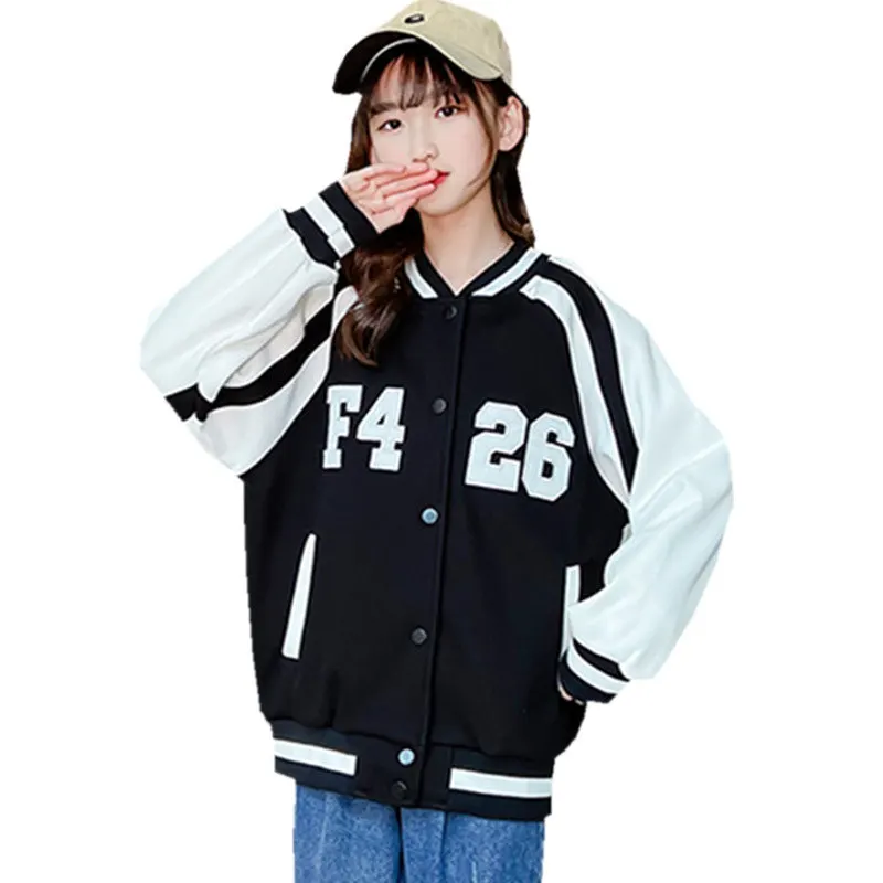 Long Sleeve Jacket for Girls Kids Letter Print Baseball Coat Fashion Spring Autumn 2023 New Arrival Girl Casual Children Clothes
Long Sleeve Jacket for Girls Kids Letter Print Baseball Coat Fashion Spring Autumn 2023 New Arrival Girl Casual Children Clothes