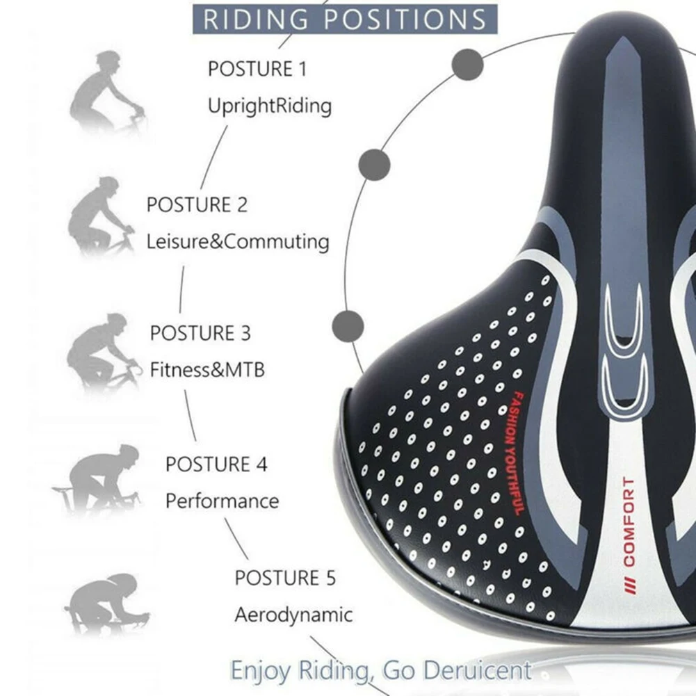 Comfortable Extra Wide Big Bum Bike Bicycle Soft Pad Saddle Seat Cushion Sporty Rounded Curve Design Saddle
Comfortable Extra Wide Big Bum Bike Bicycle Soft Pad Saddle Seat Cushion Sporty Rounded Curve Design Saddle