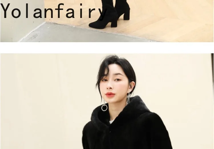 YOLANFAIRY Genuine Whole Mink Fur Jacket for Women Luxury 2025 Winter Natural Fur Coat Hooded Warm Real Black Fur Coats Casaco YOLANFAIRY Genuine Whole Mink Fur Jacket for Women Luxury 2025 Winter Natural Fur Coat Hooded Warm Real Black Fur Coats Casaco