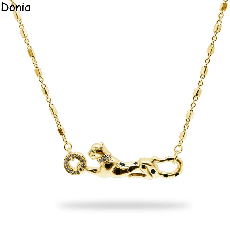 Donia Jewelry European and American fashion enamel green eyes leopard pattern titanium steel micro-set zircon necklace pendant
Donia Jewelry European and American fashion enamel green eyes leopard pattern titanium steel micro-set zircon necklace pendant