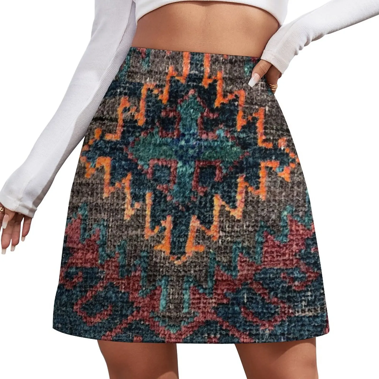 Persian Baluch Kilim Rug Design, knotted woven oriental textile Mini Skirt summer dress women 2024 new in clothes
Persian Baluch Kilim Rug Design, knotted woven oriental textile Mini Skirt summer dress women 2024 new in clothes