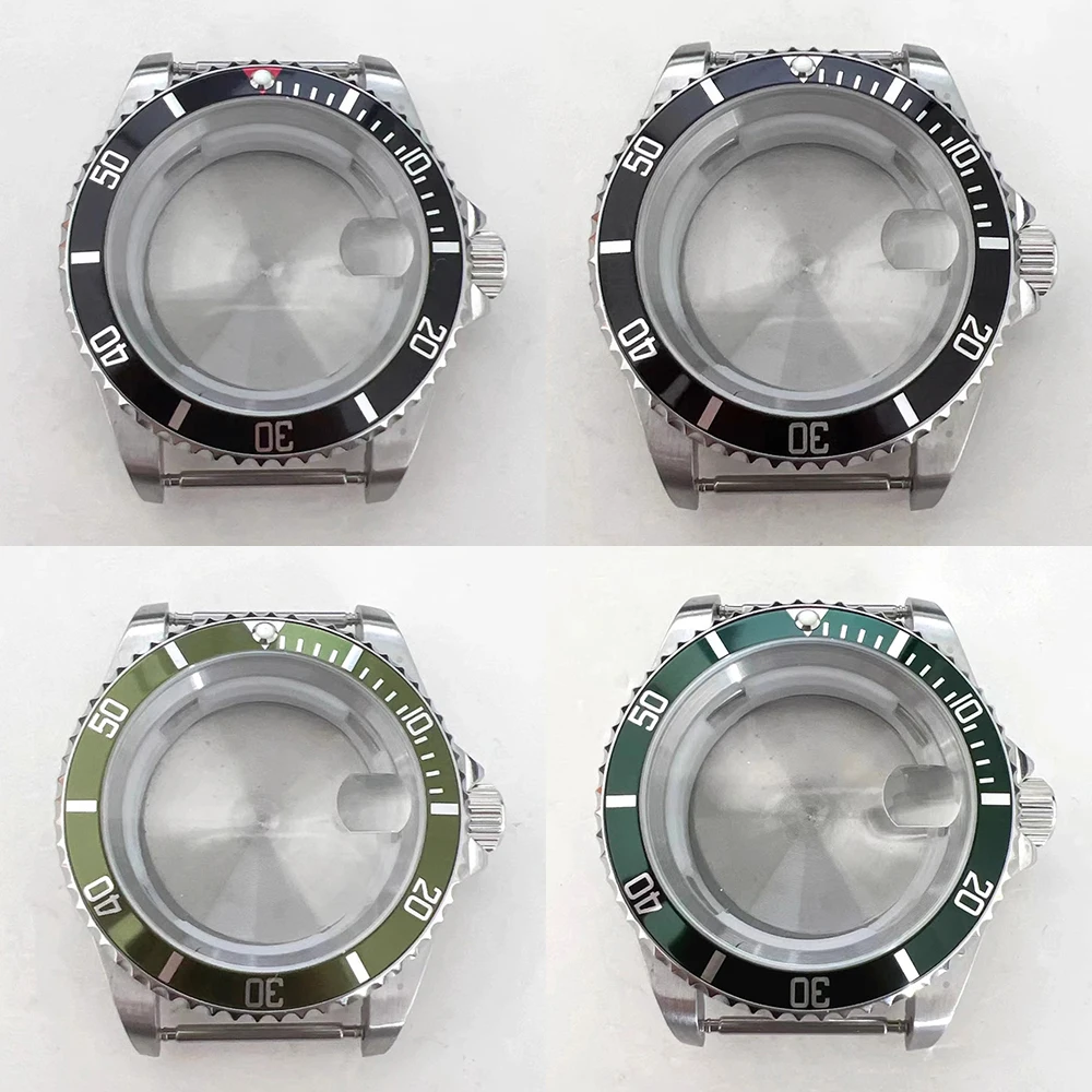 Aluminium Bezel Sapphire Glass Stainless Steel Watch Case 40mm, for Miyota 8215 821A Movement, for Pearl 2813 3804 Movement
Aluminium Bezel Sapphire Glass Stainless Steel Watch Case 40mm, for Miyota 8215 821A Movement, for Pearl 2813 3804 Movement
