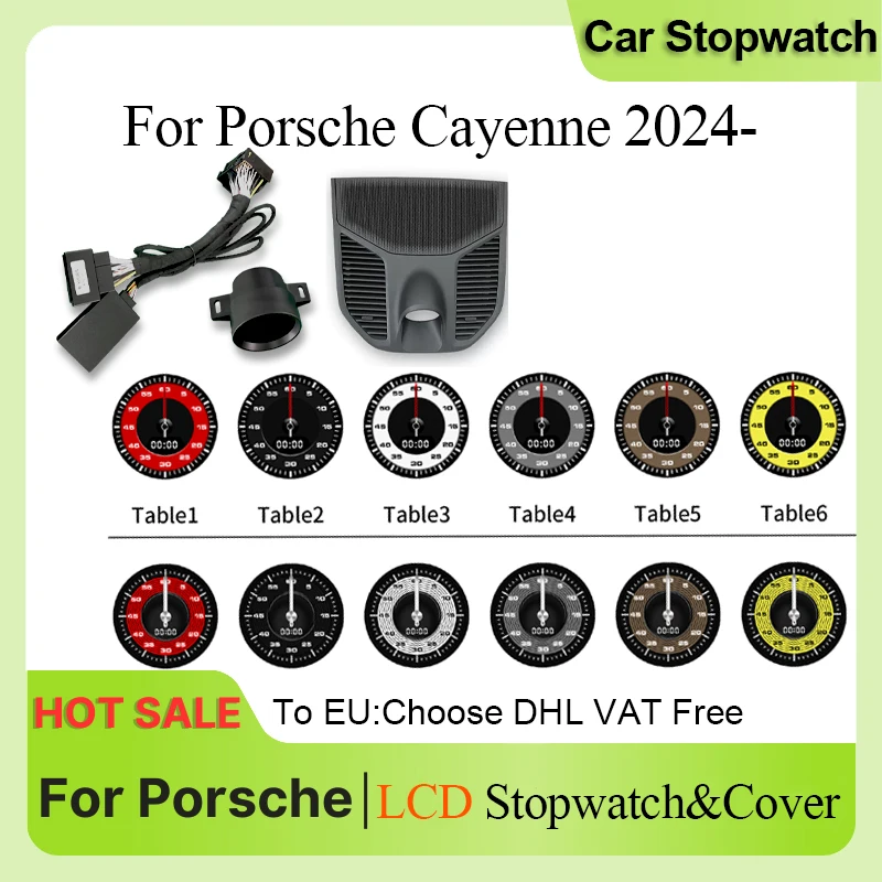 Секундомер с 28 циферблатами для Porsche Cayenne 2024, внутренняя панель, центральный хронограф, часы, компас, электронные часы с таймером
Секундомер с 28 циферблатами для Porsche Cayenne 2024, внутренняя панель, центральный хронограф, часы, компас, электронные часы с таймером