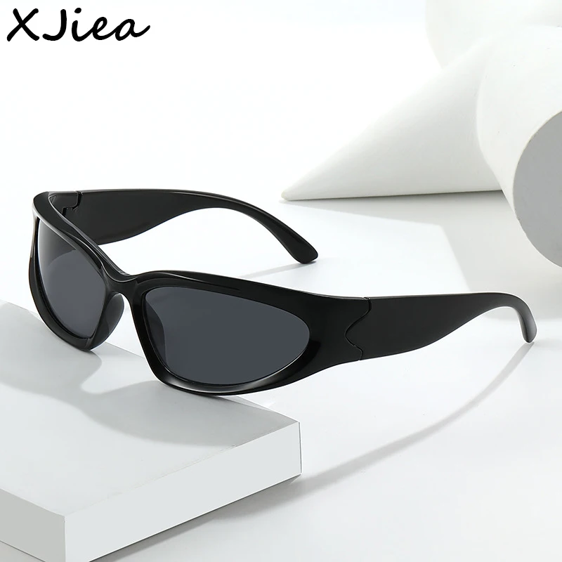 

XJiea New Y2K Sports Sunglasses For Women Designer Steampunk Goggle Men Luxury Brand Sun Glasses UV400 Mirror Fashion Eyewear