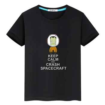 Kerball Raum programm Kawaii Druck T-Shirts 100% Baumwolle Sommer O-Ausschnitt T-Shirt Kurzarm Cartoon Casual T-Shirts weiche Hemden