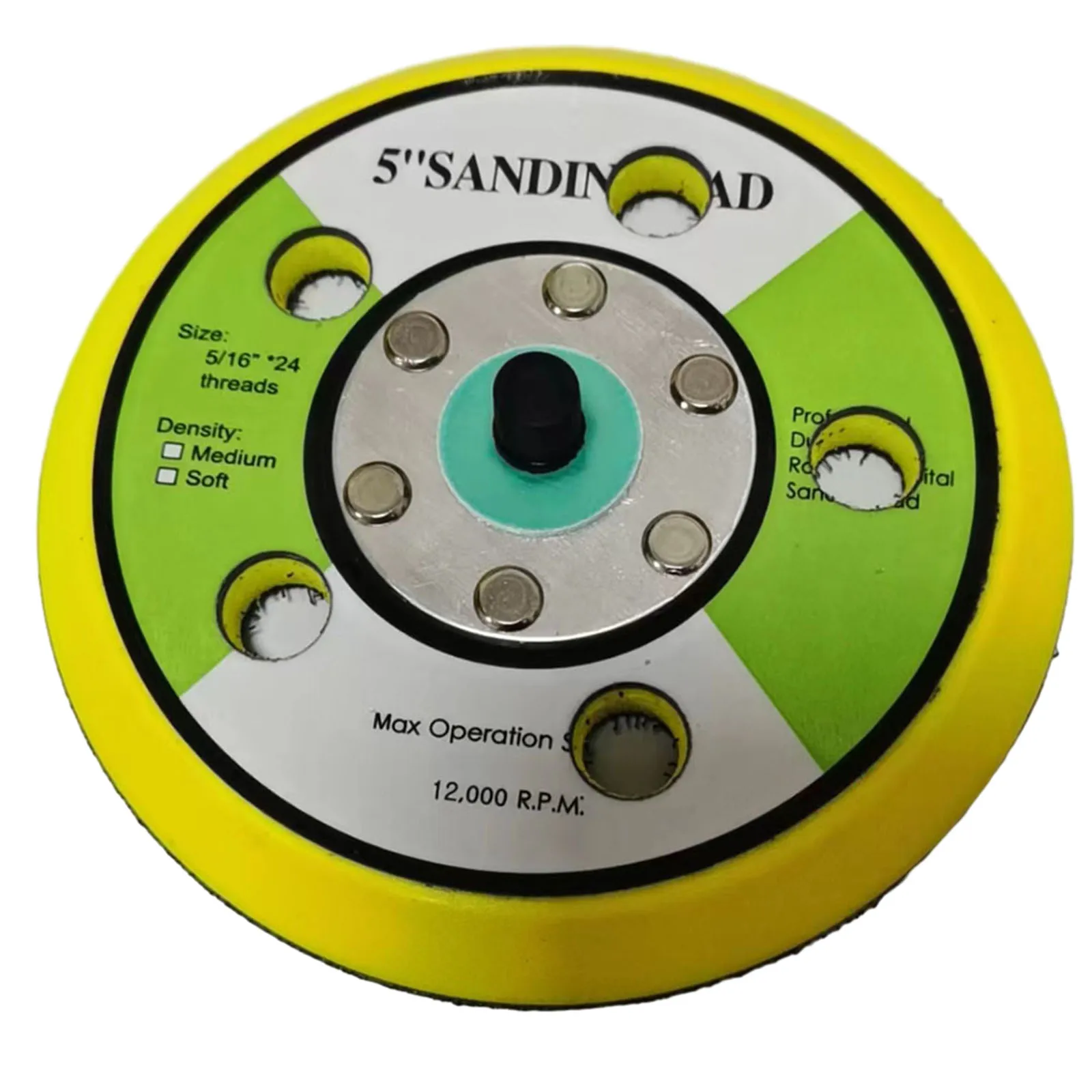 5inch Sanding Pads 12 125mm 5 Hole 5/16"-24 Spindle Thread Backboard Pad For Random Orbital Sander Hook & Loop
5inch Sanding Pads 12 125mm 5 Hole 5/16"-24 Spindle Thread Backboard Pad For Random Orbital Sander Hook & Loop