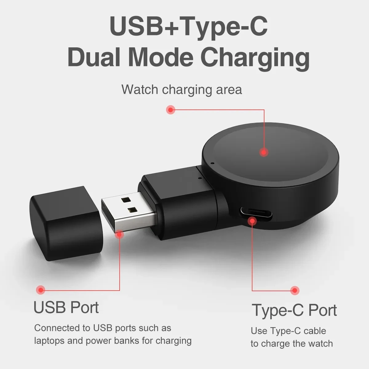 For Samsung galaxy watch5/4/3 watch charger active2 USB mini portable charging dock
For Samsung galaxy watch5/4/3 watch charger active2 USB mini portable charging dock