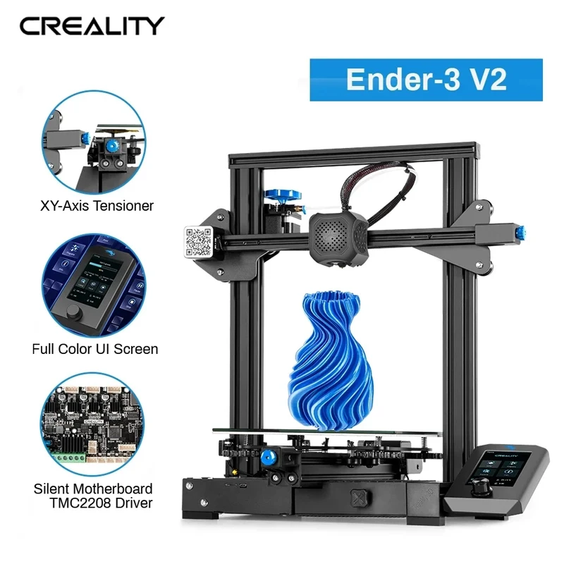 3D принтер CREALITY Ender-3 V2, умный фотопринтер, набор для самостоятельной сборки, 32-битный Slilent, материнская плата, новый экран дисплея
3D принтер CREALITY Ender-3 V2, умный фотопринтер, набор для самостоятельной сборки, 32-битный Slilent, материнская плата, новый экран дисплея