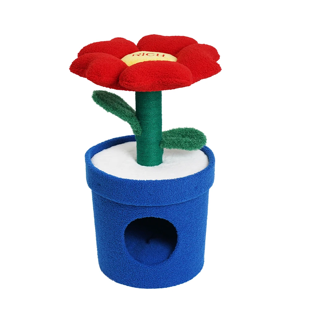 flower cat nest warm cat house fully enclosed cat house scratch pillar integrated soft and breathable pet nest villa
flower cat nest warm cat house fully enclosed cat house scratch pillar integrated soft and breathable pet nest villa