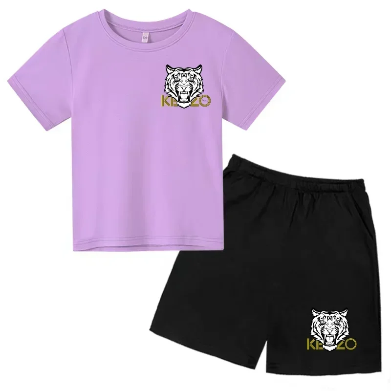 أطفال تي شيرت بنين بنات الصغار 3-12Y موضة لطيف النمر طباعة ماركة الملابس قصيرة الأكمام + السراويل 2P مجموعة الرياضة الترفيه في الهواء الطلق أطفال تي شيرت بنين بنات الصغار 3-12Y موضة لطيف النمر طباعة ماركة الملابس قصيرة الأكمام + السراويل 2P مجموعة الرياضة الترفيه في الهواء الطلق