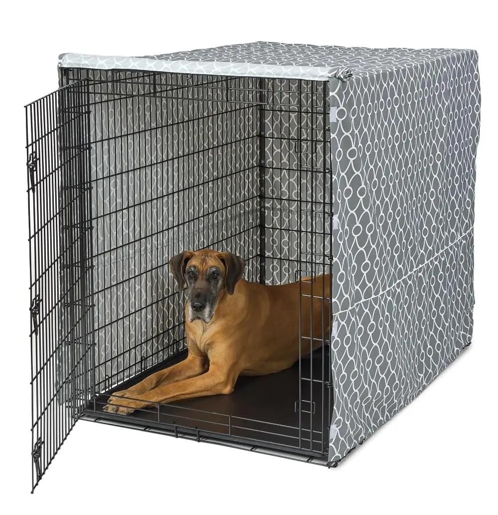 

Privacy Dog Crate Cover, Fits Dog Crates, 54-Inch, Gray - Machine Washable and Dry