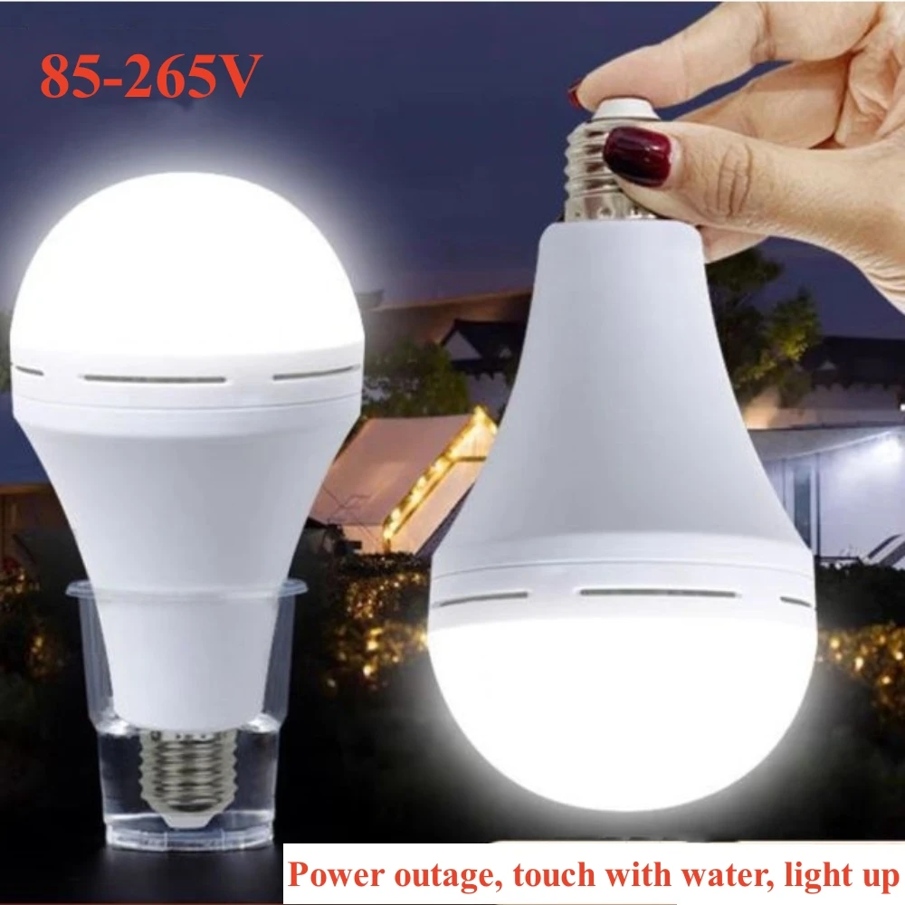 

7000k LED Smart Emergency Light Quick Charge Highlight White Light Bulbs Home Outdoor E27 Lamp Head 7W 9W 12W 15W Lamp Bulb 2024
