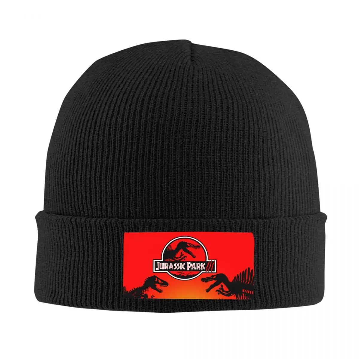 

Jurassic Park Skullies Beanies Caps Cool Winter Warm Men Women Knitted Hat Adult Unisex Dinosaur World Bonnet Hats