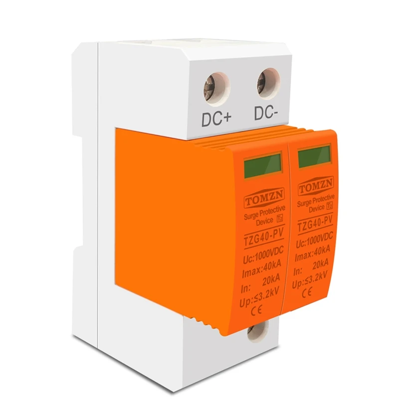 TOMZN 1Piece SPD DC 1000V 20KA-40KA House Surge Protector Protective Low-Voltage Arrester Device Surge Protector
TOMZN 1Piece SPD DC 1000V 20KA-40KA House Surge Protector Protective Low-Voltage Arrester Device Surge Protector