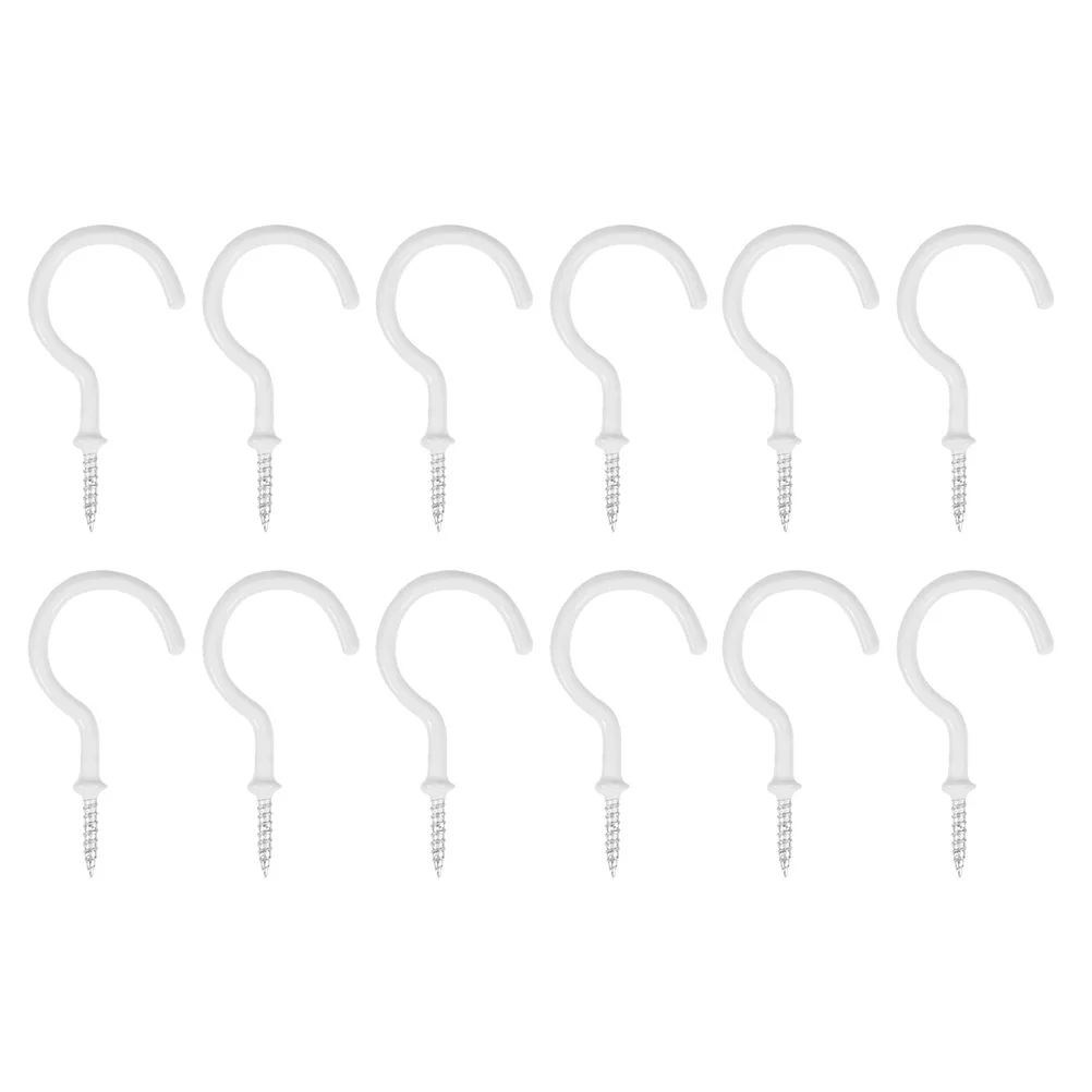 12 Pcs Screw into The Hook Ceiling Hooks for Hanging Plants Wall Metal Cup White
12 Pcs Screw into The Hook Ceiling Hooks for Hanging Plants Wall Metal Cup White